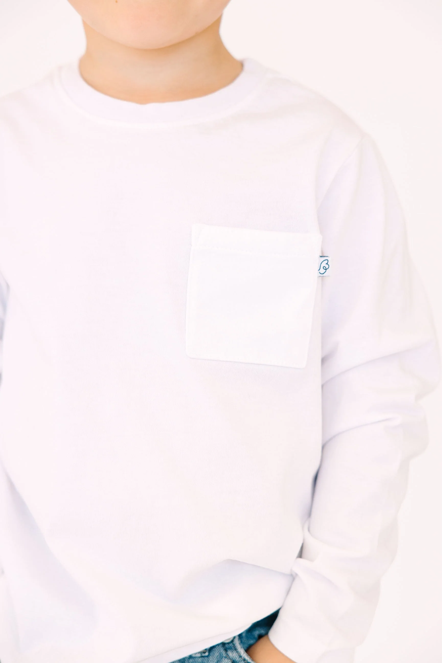 White Prayer Pocket Long Sleeve Shirt Cotton - Image 8