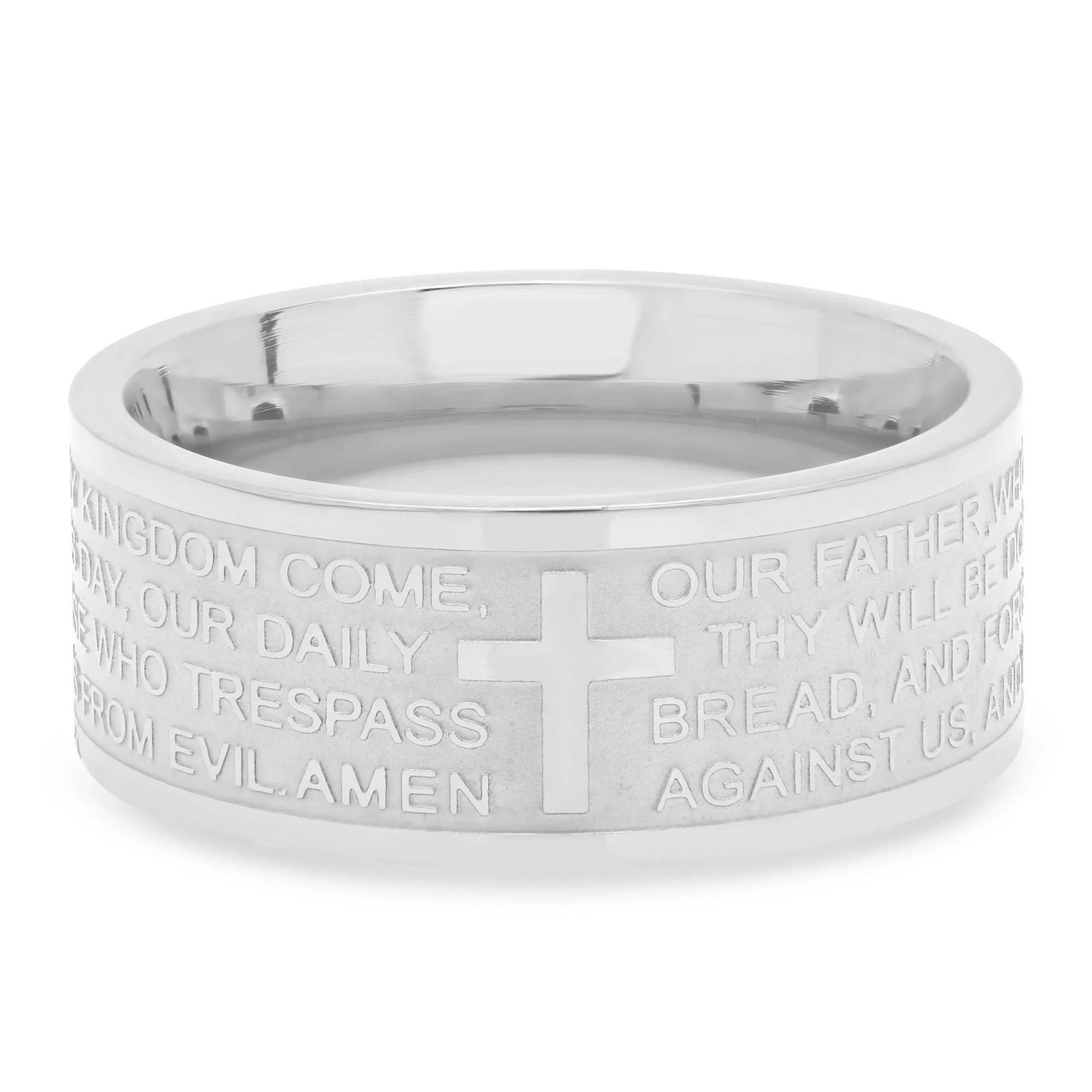 Wide Banded Lord's Prayer Ring - Image 2
