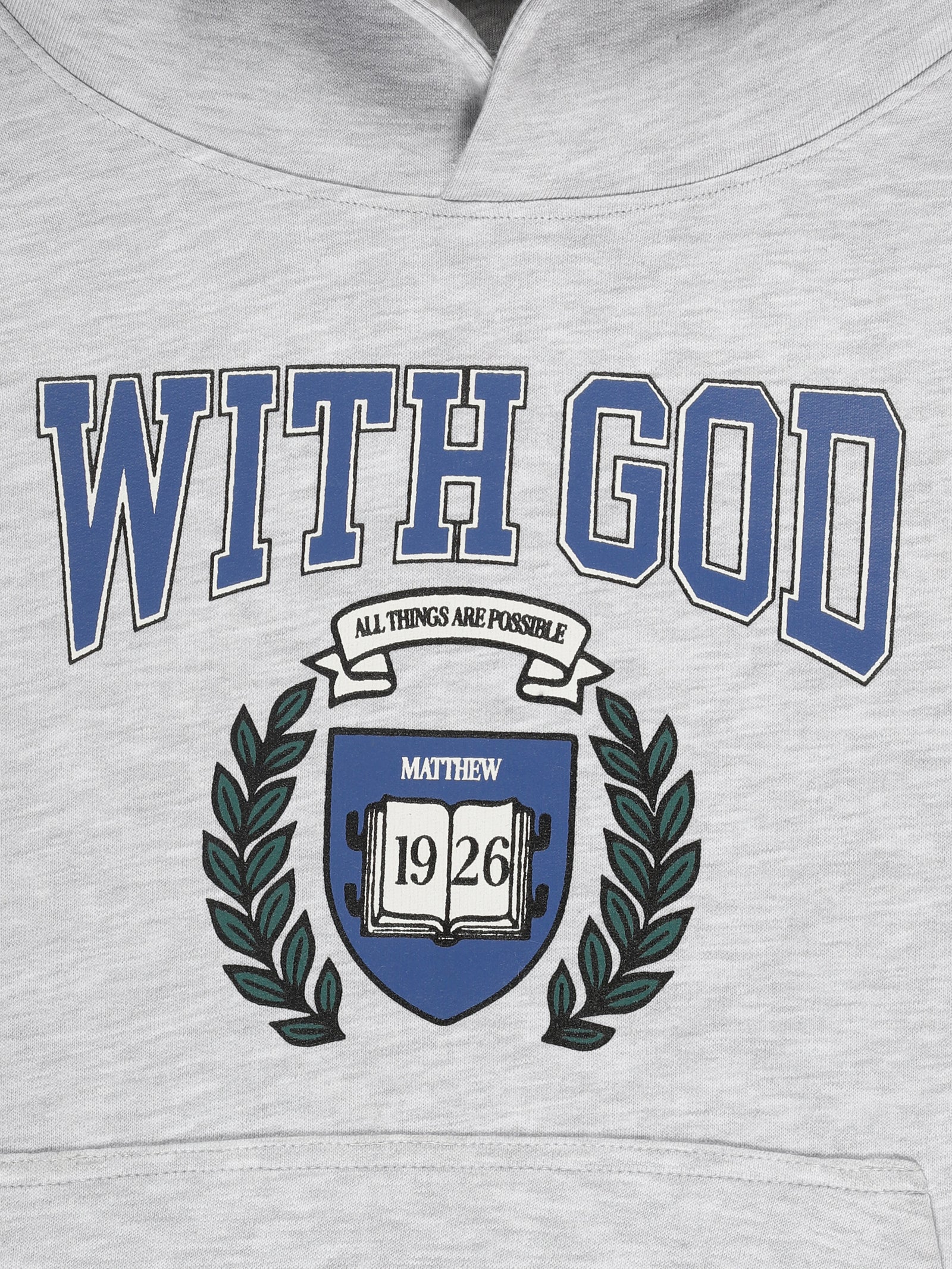 With God Cotton Fleece Hoodie - Image 2