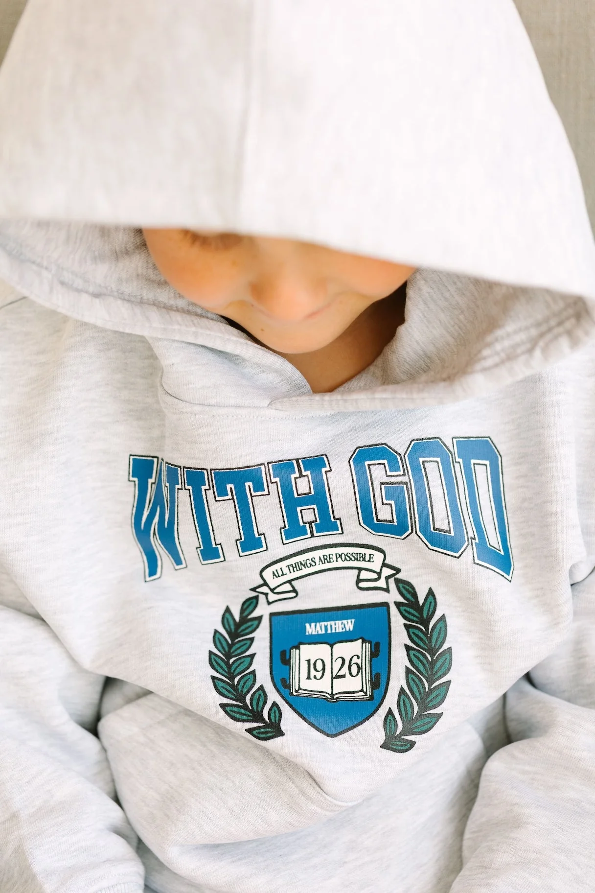 With God Cotton Fleece Hoodie - Image 6