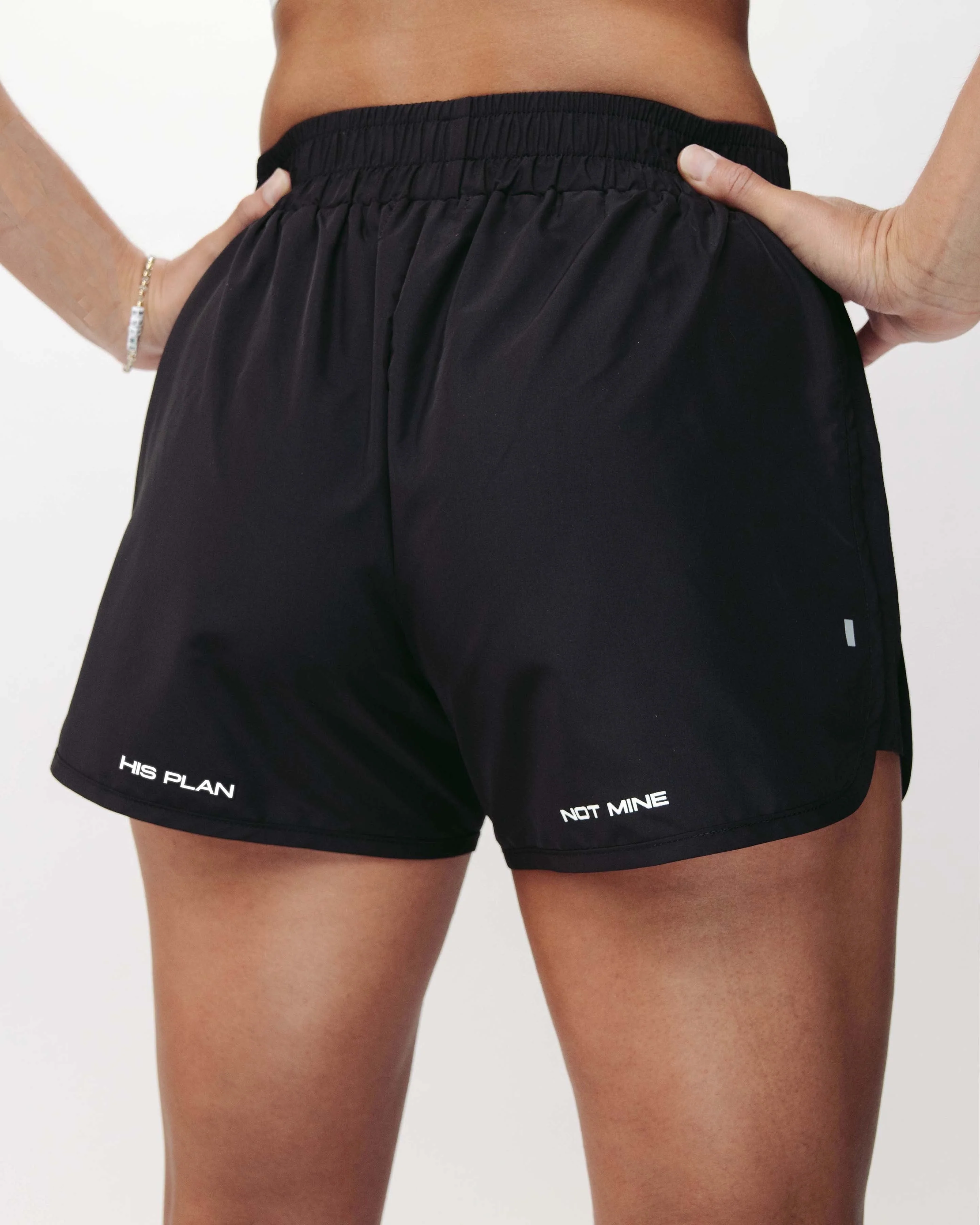 WOMEN'S "PURPOSE" TRAINING SHORTS BLACK - Image 4