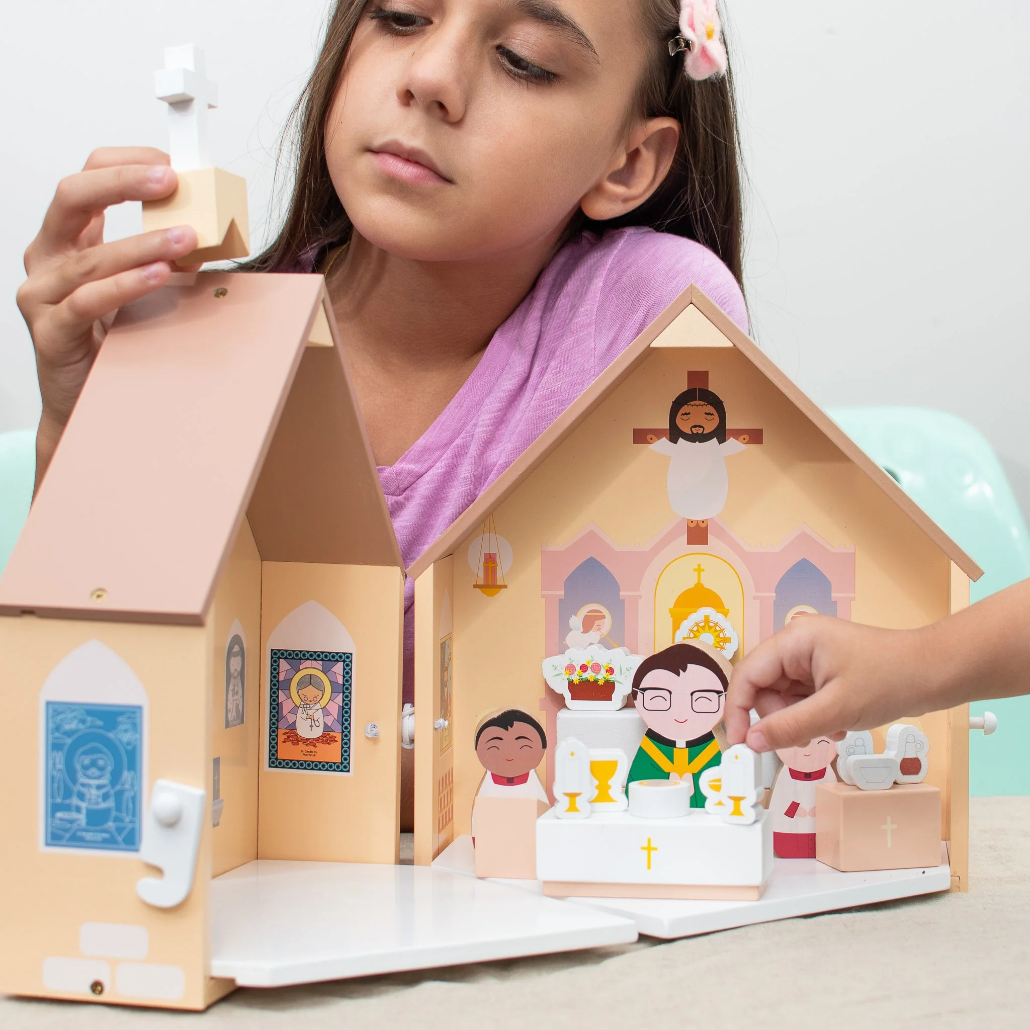Wooden Catholic Church Playset - Image 2