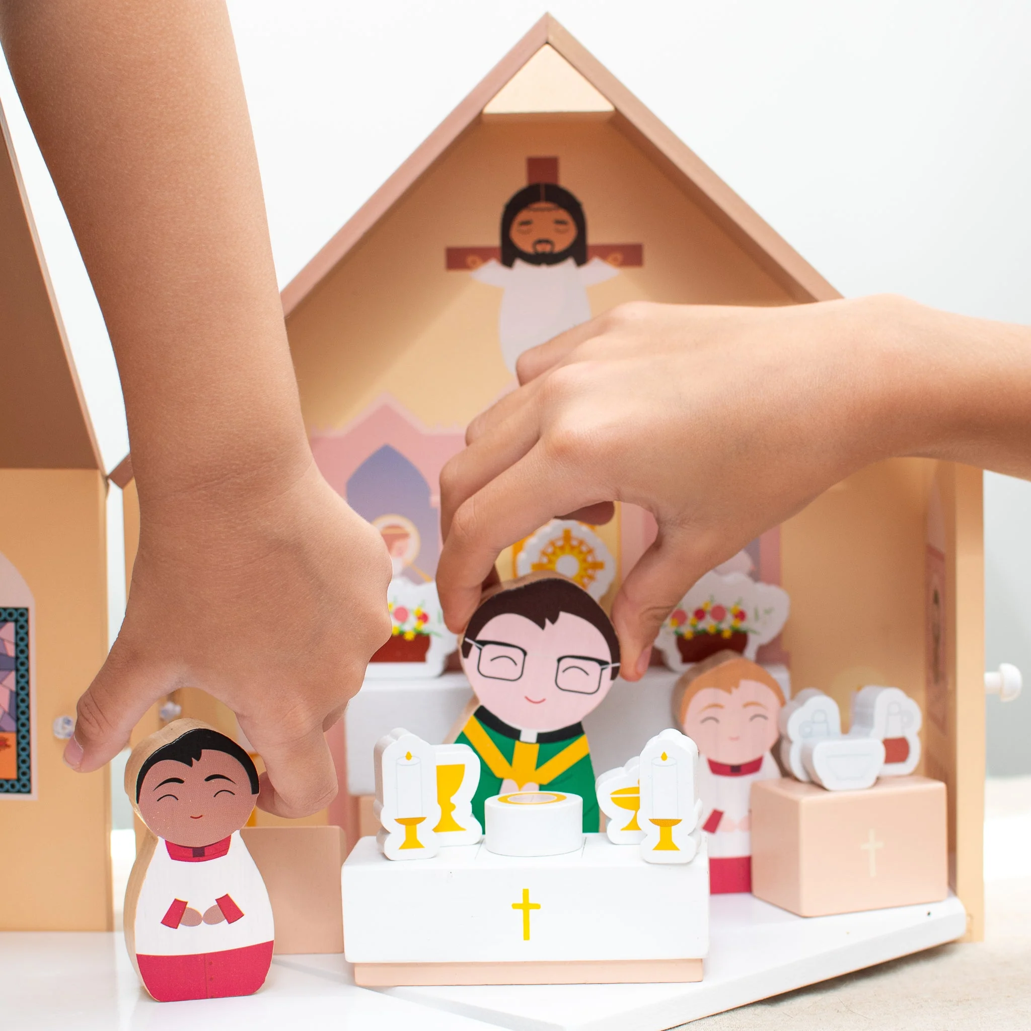 Wooden Catholic Church Playset - Image 3