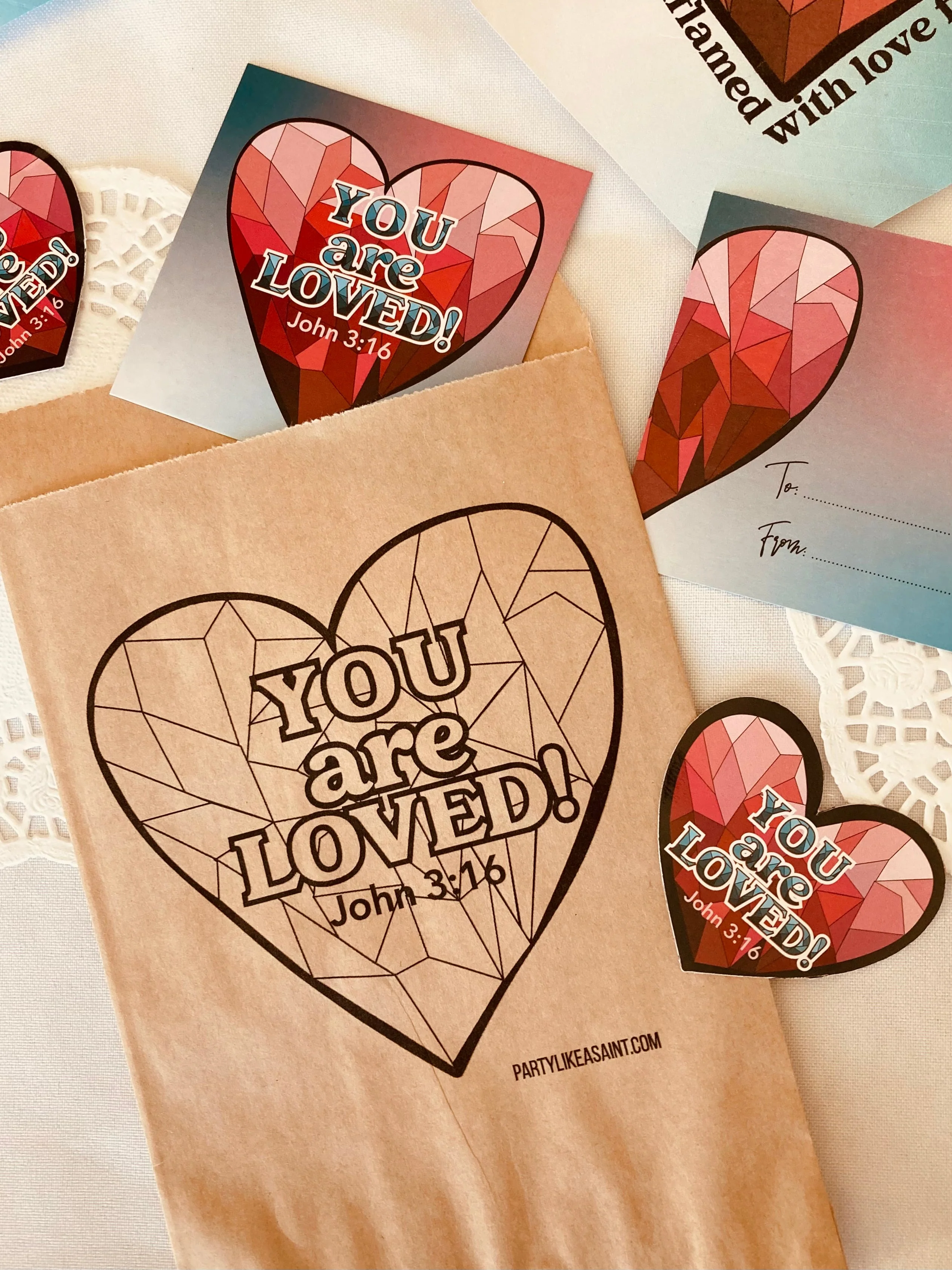 You Are Loved Heart Valentine's Day Party Package - Image 8