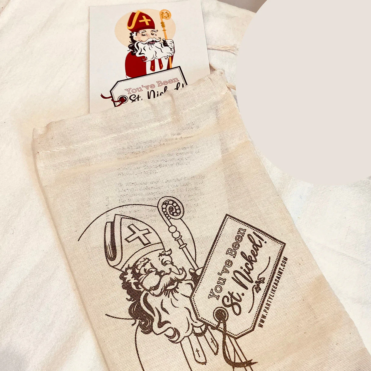 You’ve Been St. Nicked! Advent & Christmas Gift Bags – Made in the USA (Co)