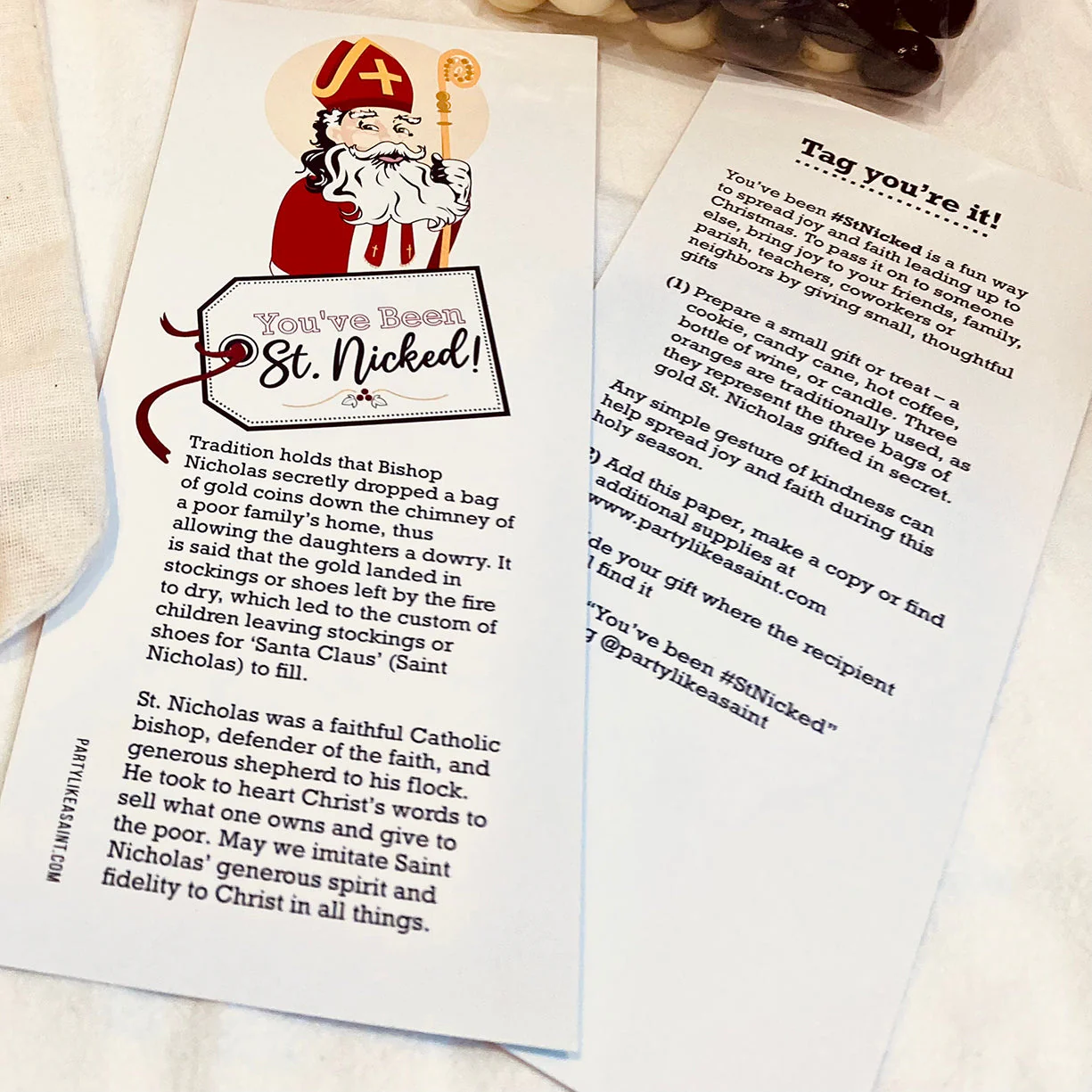 You’ve Been St. Nicked! Saint Nicholas Story Postcard (Co)